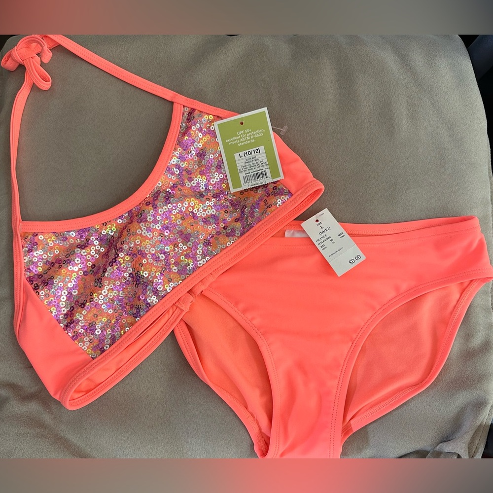 Circo 2 piece bathing suit size large 10/12